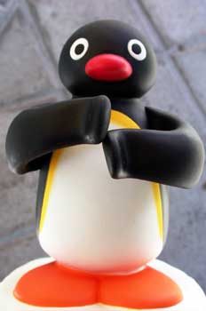 Pingüino de plástico