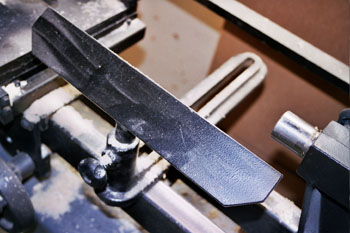 Soporte en un torno de carpintero