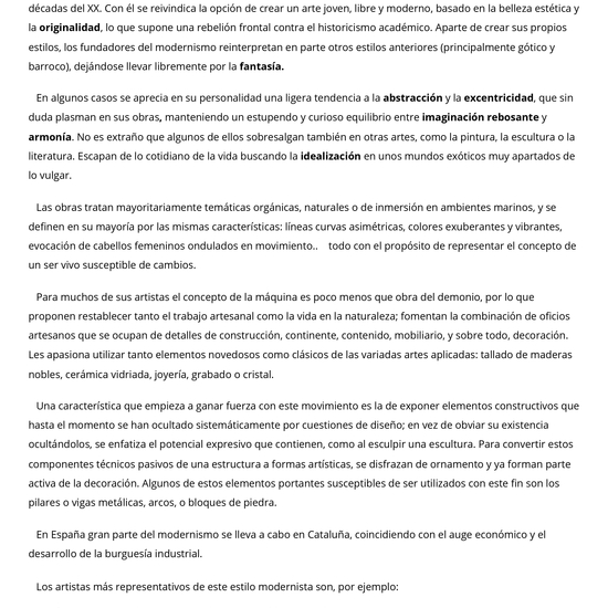 Redacción - Arquitectura del modernismo