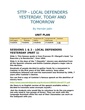 STTP - Local Defenders Yesterday, Today & Tomorrow - Teacher's notes