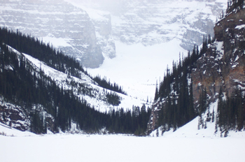 Lago Louise helado, Parque Nacional Banff