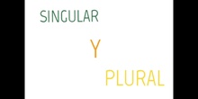 INFANTIL - 5 AÑOS - SINGULAR Y PLURAL - FORMACIÓN