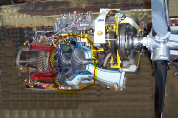 Compresor centrífugo de 2 caras, turbohélice