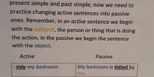 ENGLISH WHIT SARAH: CHANGING ACTIVE TO PASSIVE 