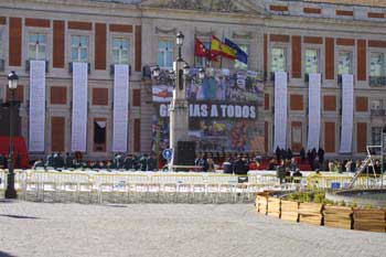 Preparativos del homenaje a las fuerzas de seguridad