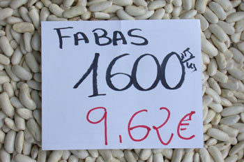 Precio de alubias