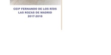 Pautas de Actuación del CEIP Fernando de los Ríos_Las Rozas_Curso 2017-2018