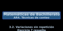 AR4. 3.2 Variaciones sin repetición. Ejercicio 7