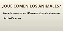 ¿QUÉ COMEN LOS ANIMALES?
