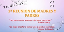 1ª reunión general de padres 2º primaria