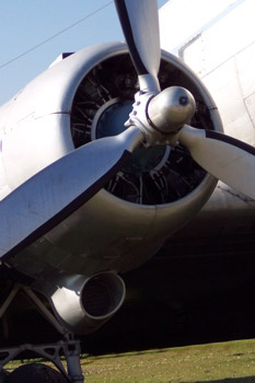 Buje de hélice de 3 palas. Motor de estrella