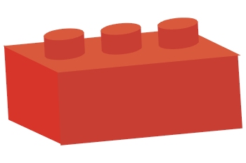 Pieza de arquitectura roja