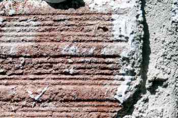 Pared de ladrillo con cemento