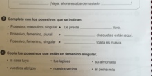 EJERCICIOS LENGUA 30 DE ABRIL