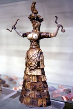 Diosa de las Serpientes (Hacia 1600 a. de C.), Museo de Iraklio