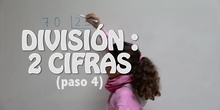 La división entre dos cifras. Paso 4