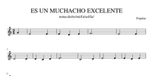PARTITURA ES UN MUCHACHO EXCELENTE