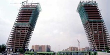 Torres KIO de Madrid en construcción