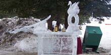 Escultura de hielo, Hotel Fairmont Chateau, Lago Louise, Parque