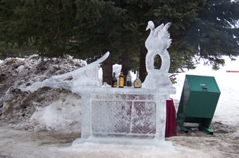 Escultura de hielo, Hotel Fairmont Chateau, Lago Louise, Parque