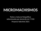 Micromachismos ValorArte2021