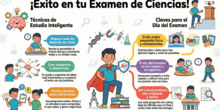 Infografía de técnicas de estudio de ciencias en 6º de primaria
