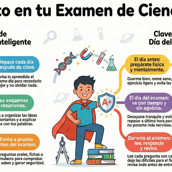 Infografía de técnicas de estudio de ciencias en 6º de primaria
