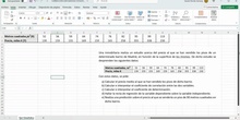 Ejercicio resuelto de estadística bidimensional en Excel