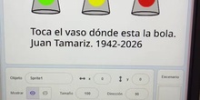 El juego de ¿Dónde está la bola? programado con Scratch inspirado en un grande de la magia que nos deja.