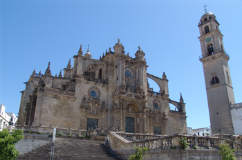 Fachada de la Catedral de Jerez de la Frontera, Cádiz, Andalucía