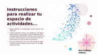 Instrucciones para realizar tu espacio de actividades - Tarea 5