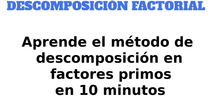 Descomposición factorial 1º ESO