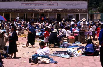 Día de mercado en San Juan Chamula, México