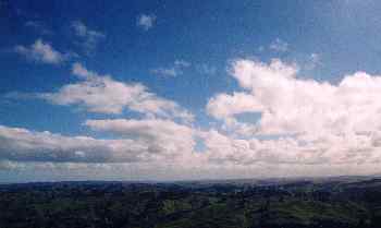 Panorámica de colinas verdes cerca de Wellington, Nueva Zelanda