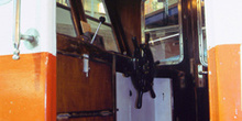 Timón de un barco de pesca, Museo Marítimo de Asturias, Luanco