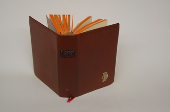 Cubierta en cuero de un libro