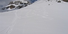 Huellas de esquí. Llana del Bozo