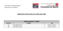 Libros de texto curso 2019-20