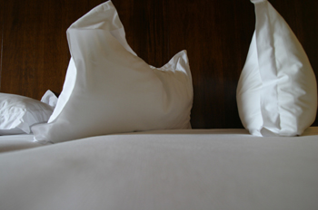 Almohadas de un hotel, Santiago de Compostela, La Coruña, Galici