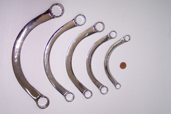 Llave curva de estrella en pulgadas