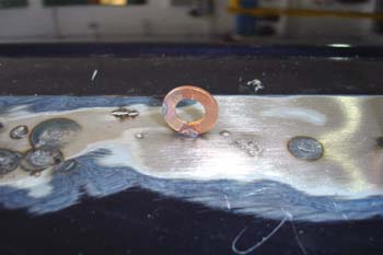 Arandela de tiro soldada