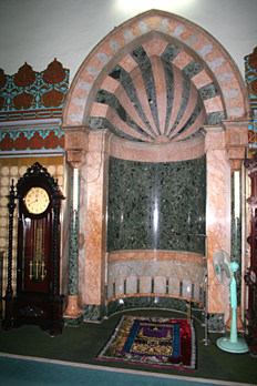 Detalles de interior, Mezquita Al Mashun, Medan, Sumatra, Indone