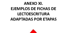 Anexo XI. Fichas de lectoescritura por etapas