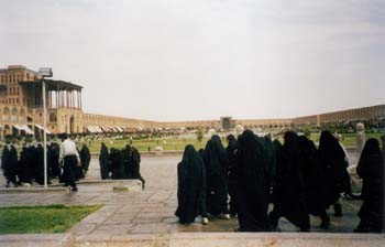 Plaza del Imán y alumnas, Isfahan (Irán)