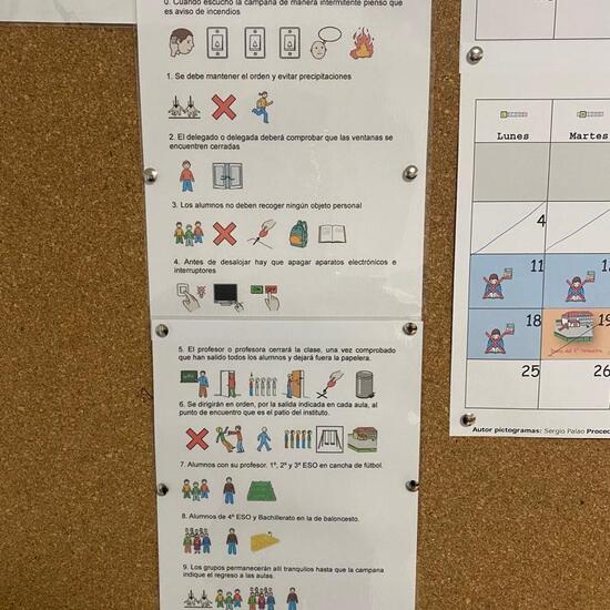 Elaboración de las pautas de evacuación del centro en caso de incendios. Ies Joaquín Rodrigo