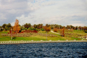 Parque con estanque