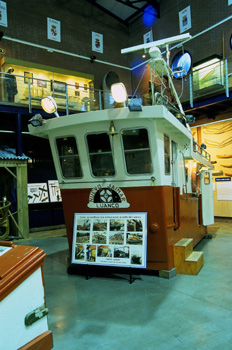 Puente de un barco de pesca, Museo Marítimo de Asturias, Luanco