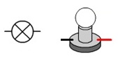 Bulb or lamp symbol