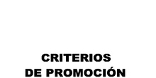 Criterios de Promoción 