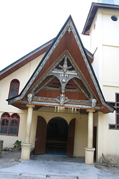 Iglesia protestante, Batak, Sumatra, Indonesia